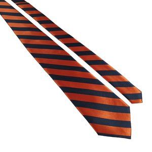 Manzini Mens Necktie Tie Designer Accessory Work Office Dad Gift Orange Blue